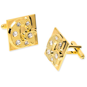 Cheap Cufflinks - Initial G By Umo Lorenzo Gold Metal Cufflinks