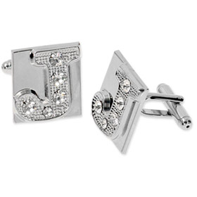 Silver Cufflinks - Initial J By Umo Lorenzo Silver Metal Cufflinks