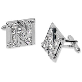 Silver Cufflinks - Initial N By Umo Lorenzo Silver Metal Cufflinks