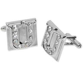 Initial U Cufflink by Umo Lorenzo -  Silver Metal