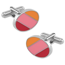 Diagonal Stripes Cufflink by Enrico Pardini -  Silver Rhodium