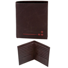 Cheap Wallets - Valedino Bifold By Enrico Pardini Brown Leather Wallets