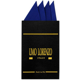 Solid Royal Blue Hanky Card by Umo Lorenzo - Blue Silk Solid Royal Blue Hanky Card by Umo Lorenzo - Blue Silk