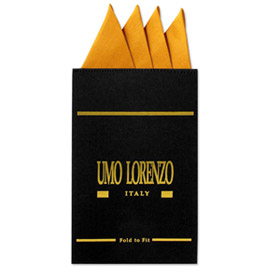 Solid Gold insert Hanky Card by Umo Lorenzo -  Gold Silk