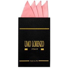 Solid Pink insert Hanky Card by Umo Lorenzo -  Pink Silk