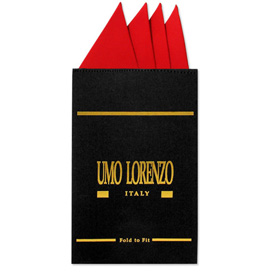 Solid Red Insert Hanky Card by Umo Lorenzo -  Red Silk