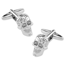 Skulls Cufflink by Enrico Pardini -  Silver Rhodium