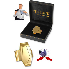 24k Gold Tie Lock by Tie Lock gold metal tie stays