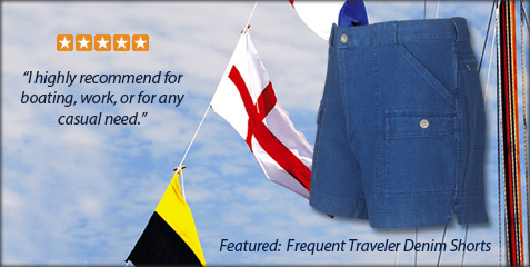 Frequent Traveler Denim Shorts