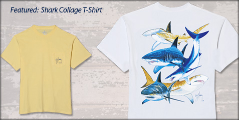 Shark Collage T-Shirt by Guy Harvey