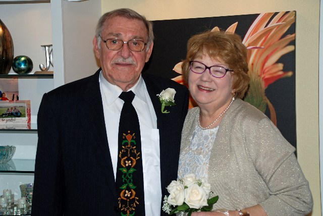 The groom, Bill Wigton, and bride Connie Lewes Wigton, married in their home in Delmar, MD, in the midst of a record snow storm in the East.