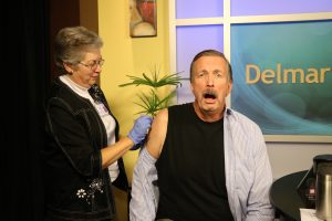 The shot didn't really hurt, Jimmy was just being silly as usual