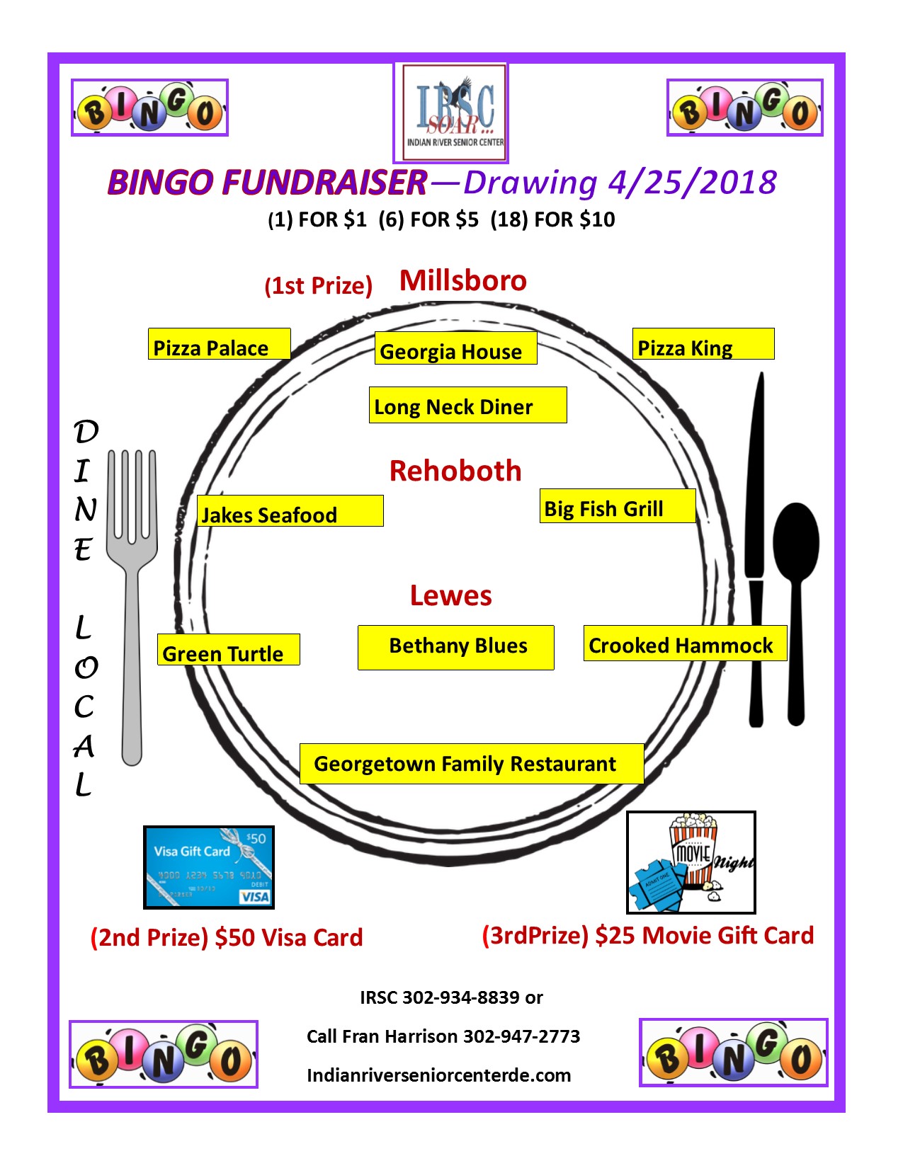public bingo fundraiser raffle delmarvalife fundraiser raffle