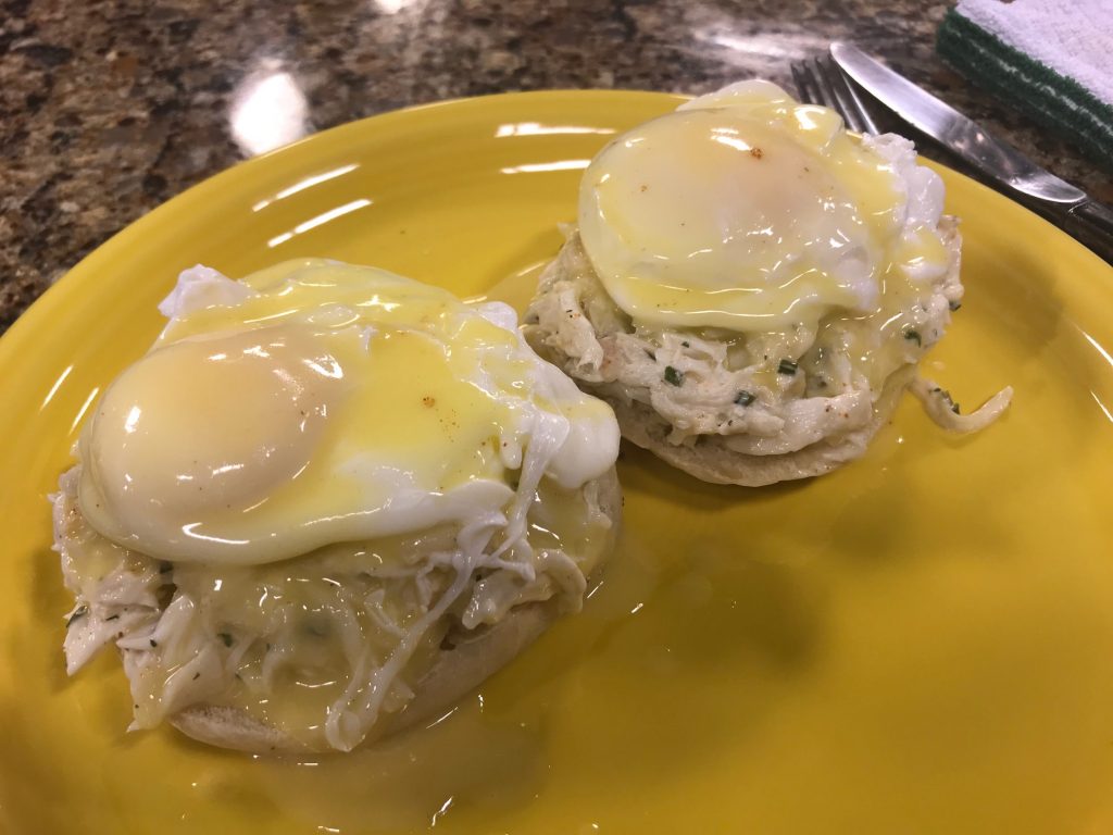 Crabbie Eggs Benedict, Cuban Sandwich, Asparagus Soup with Crab