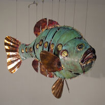 green grouper with a line of gold spots