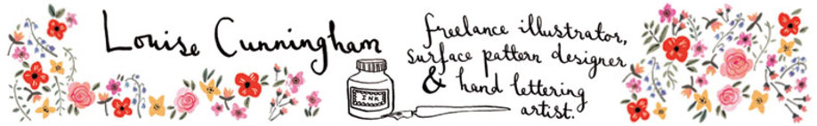 louise cunningham - illustrator, hand lettering artist, and surface pattern designer
