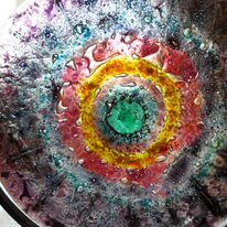 Purple Haze Fused Glass Sculpture