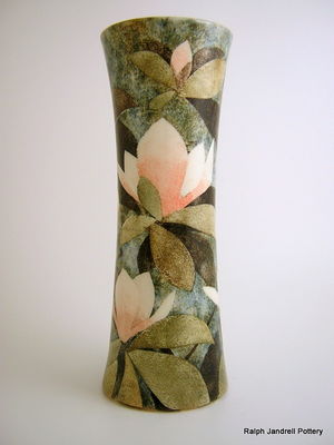 Large waisted vase- Magnolia design