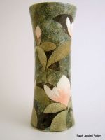 Medium waisted vase-Magnolia design