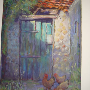 Privy with Chickens
