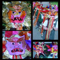 chinese dragon mask making