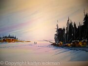 Snowshoeing on Gunflint Lake 1