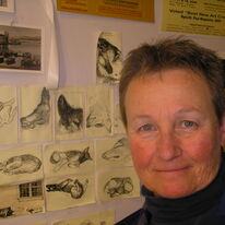 Karlyn in the studio