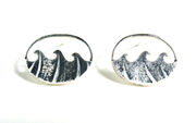oval wave earrings