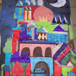 Paul Klee -night scene, Fazakerley Primary School, Years 1 and 2, Nov.2009