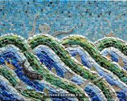 Stormy Sea with Fish