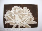 Cool Cystal Aquatint Etching Sepia