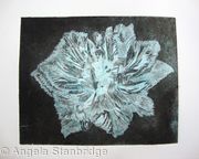 Caspin Dark Aquatint Etching Turq