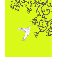 Hummingbird ( lime green) - madebysteph