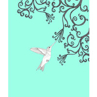 Hummingbird (sky blue) - madebysteph