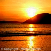 Sunset over Manorbier Pembrokeshire