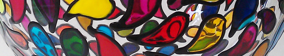 Louise Poulsom Illustration and Hand Painted Glass