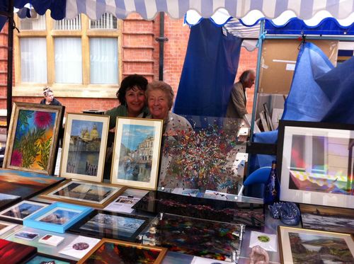 Mum and I at Contemporary Art Fair in Leamington Spa 