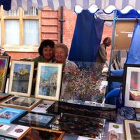 Mum and I at Contemporary Art Fair in Leamington Spa 