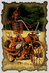 skeleton biker