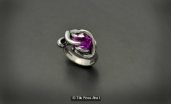 Created Alexandrite and Sterling Silver Thorn in My Pride ring