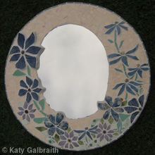Mirror made with Lucy's ceramics