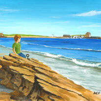 Looking out to sea, Elie