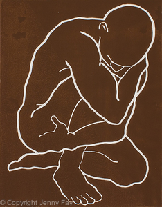 Male Nude Crouching