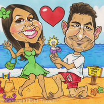 Engaged on the Beach