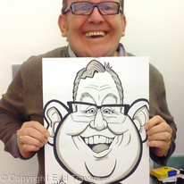 Ford Kiernan with Caricature
