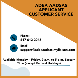 ADEA AADSAS Customer Service