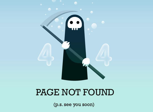 Cool error 404 page design