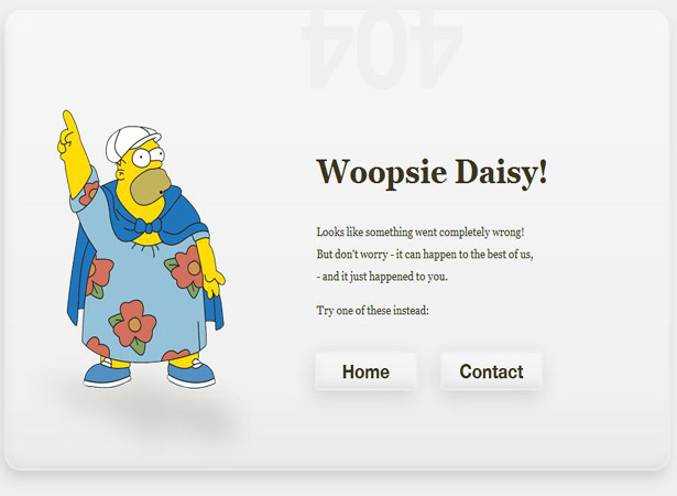 Cool error 404 page design