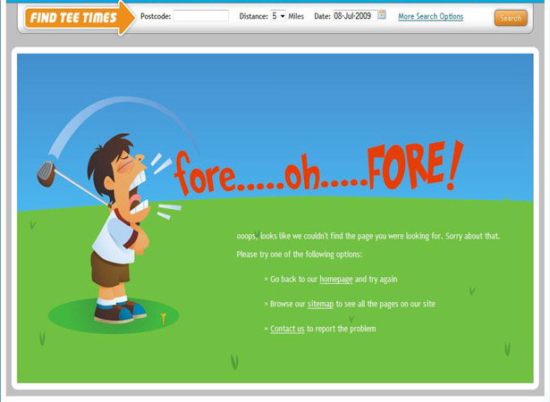 Cool error 404 page design