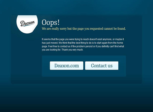 Cool error 404 page design